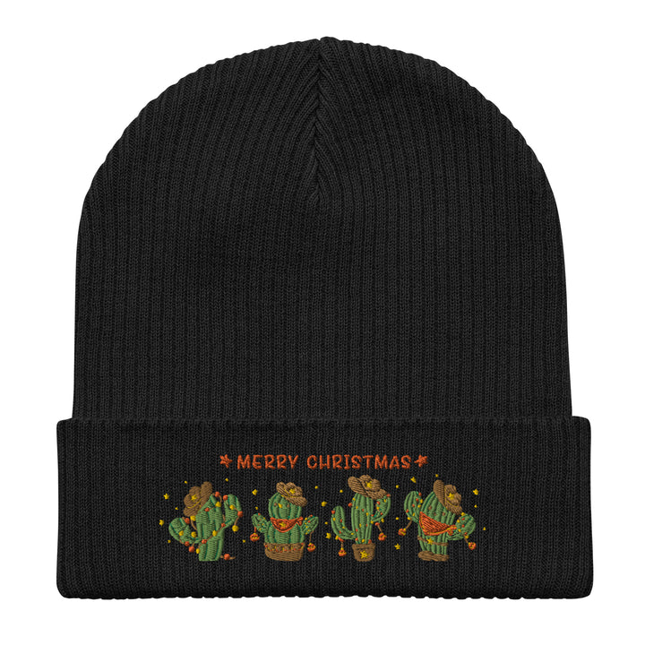 Christmas Cactus - Organic ribbed beanie