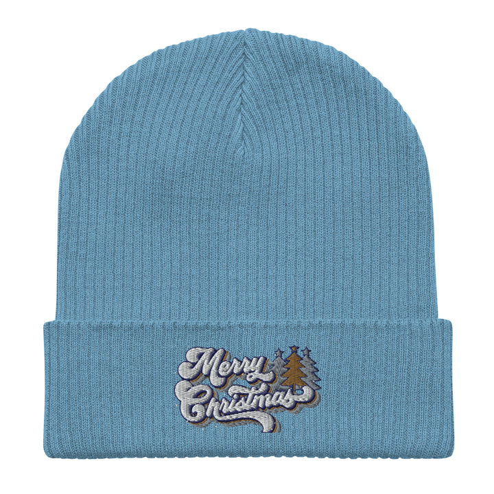 Retro Merry Christmas - Organic ribbed beanie