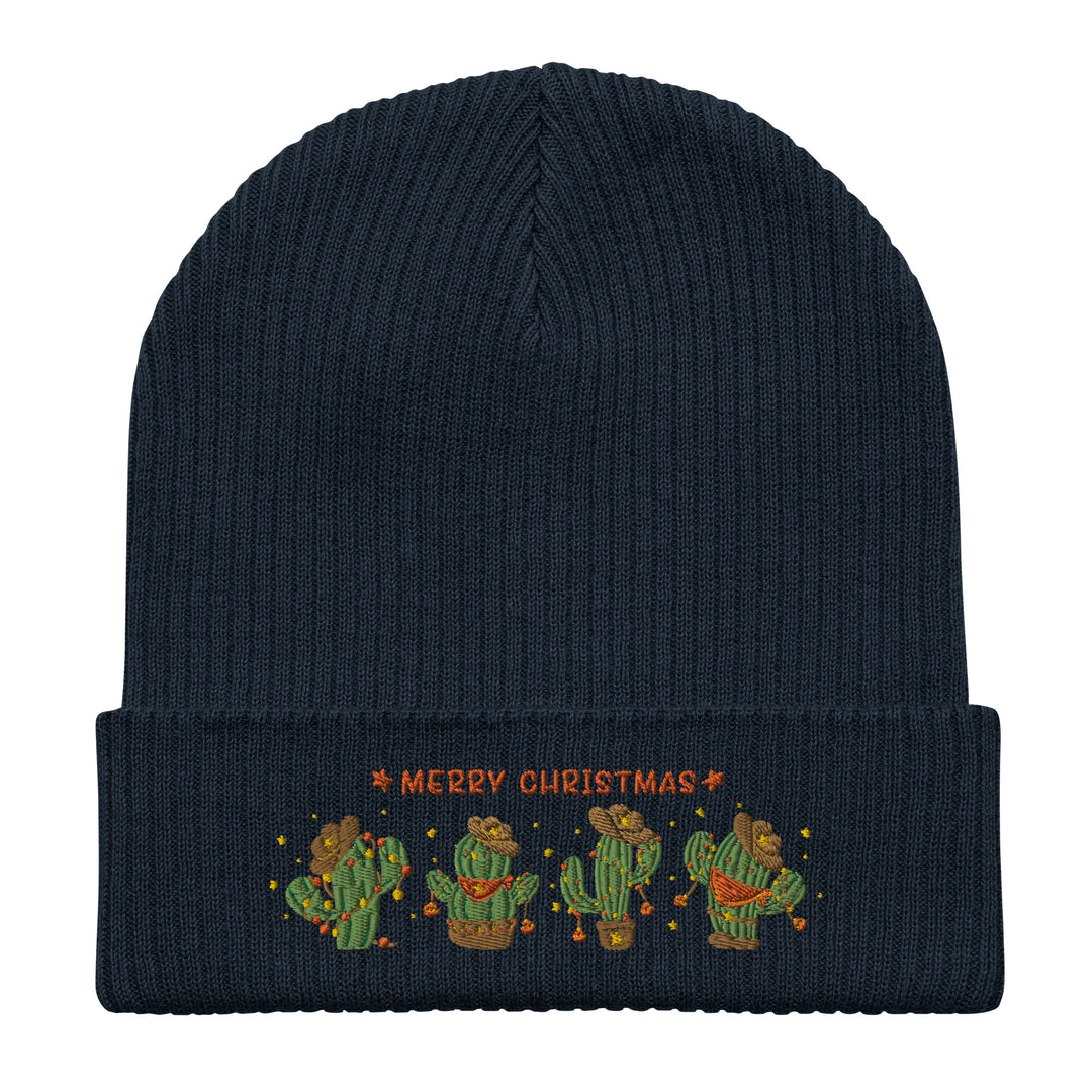 Christmas Cactus - Organic ribbed beanie