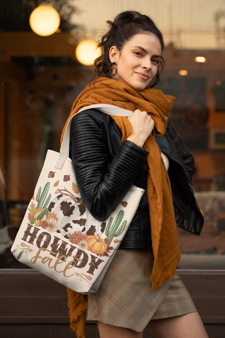 Howdy Fall - Double-Sided Printed Canvas Bag