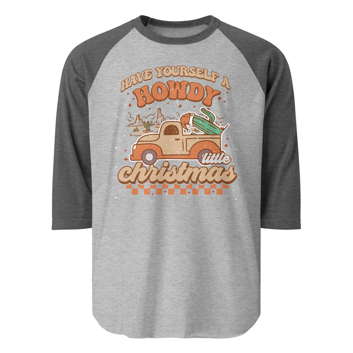 Howdy Christmas - 3/4 sleeve raglan shirt