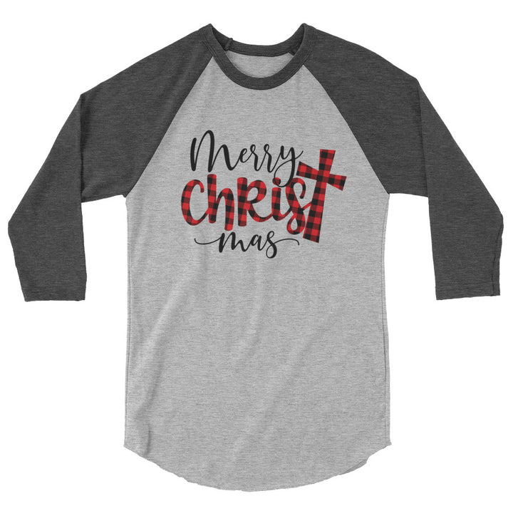 Merry Christ Mas - 3/4 sleeve raglan shirt