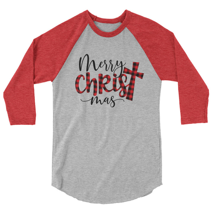 Merry Christ Mas - 3/4 sleeve raglan shirt