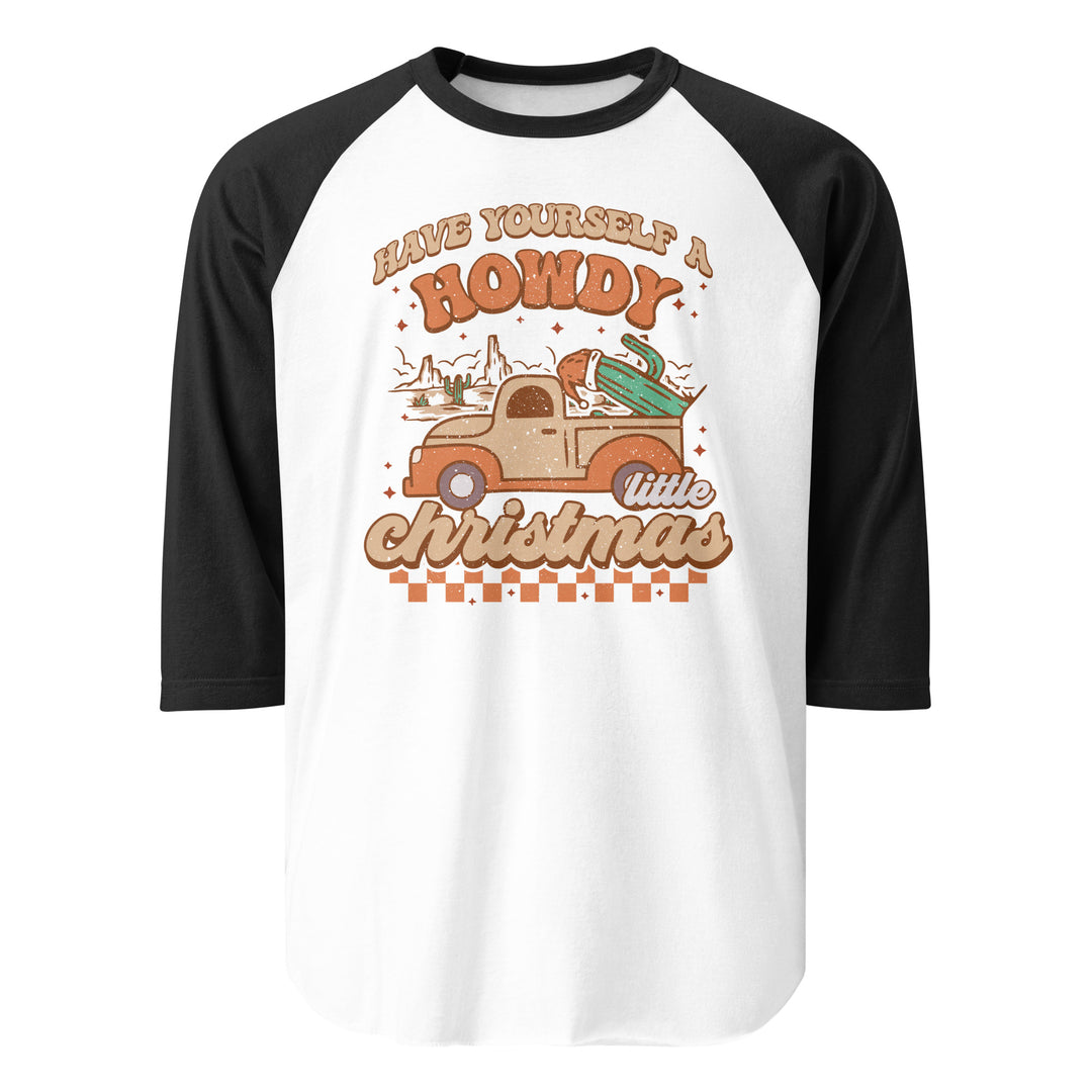 Howdy Christmas - 3/4 sleeve raglan shirt