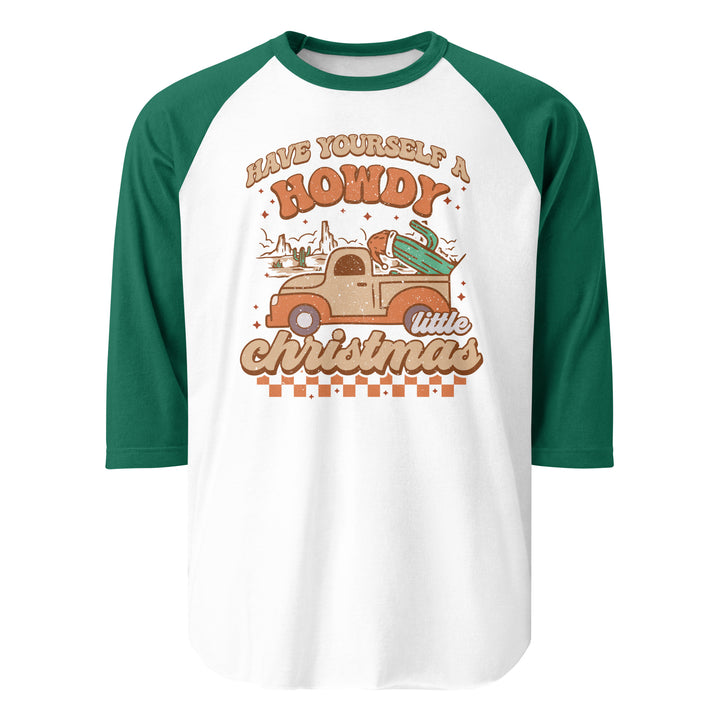 Howdy Christmas - 3/4 sleeve raglan shirt