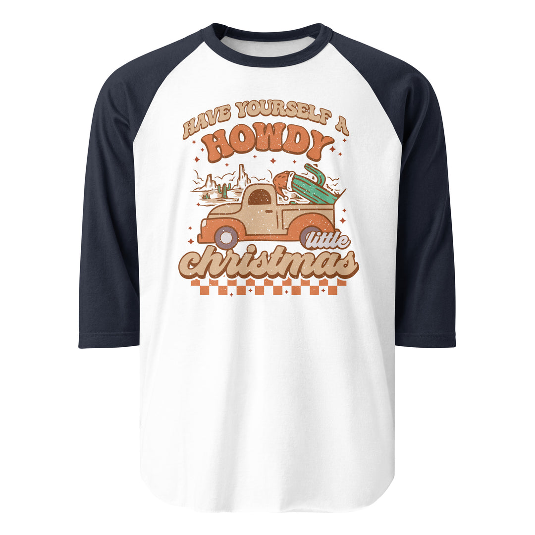 Howdy Christmas - 3/4 sleeve raglan shirt