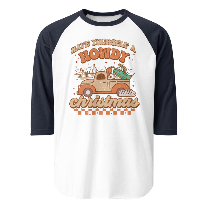 Howdy Christmas - 3/4 sleeve raglan shirt