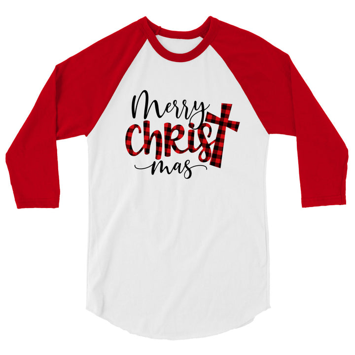 Merry Christ Mas - 3/4 sleeve raglan shirt