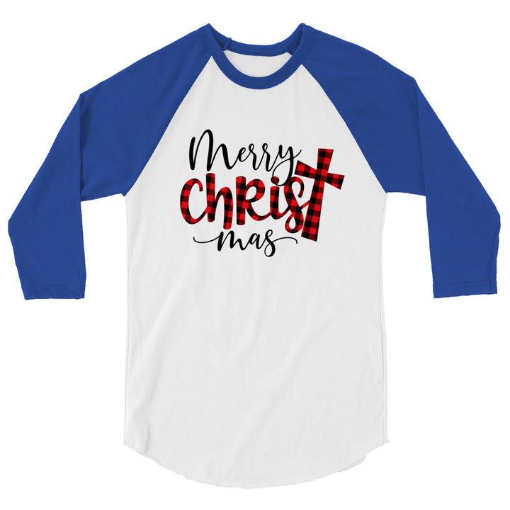 Merry Christ Mas - 3/4 sleeve raglan shirt