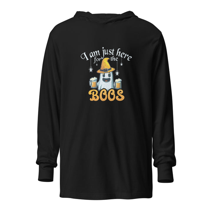 I'm Here For The Boos - Unisex hooded long-sleeve tee