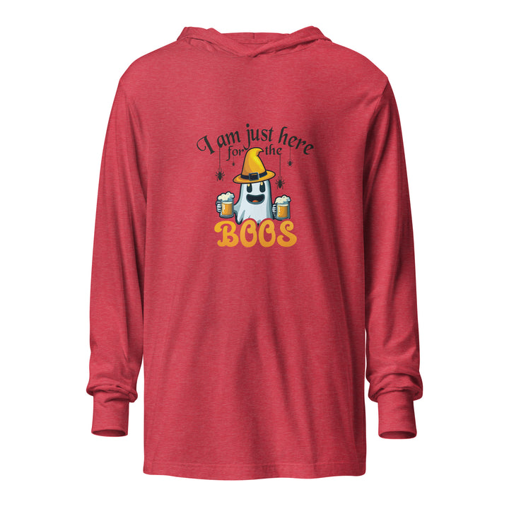 I'm Here For The Boos - Unisex hooded long-sleeve tee