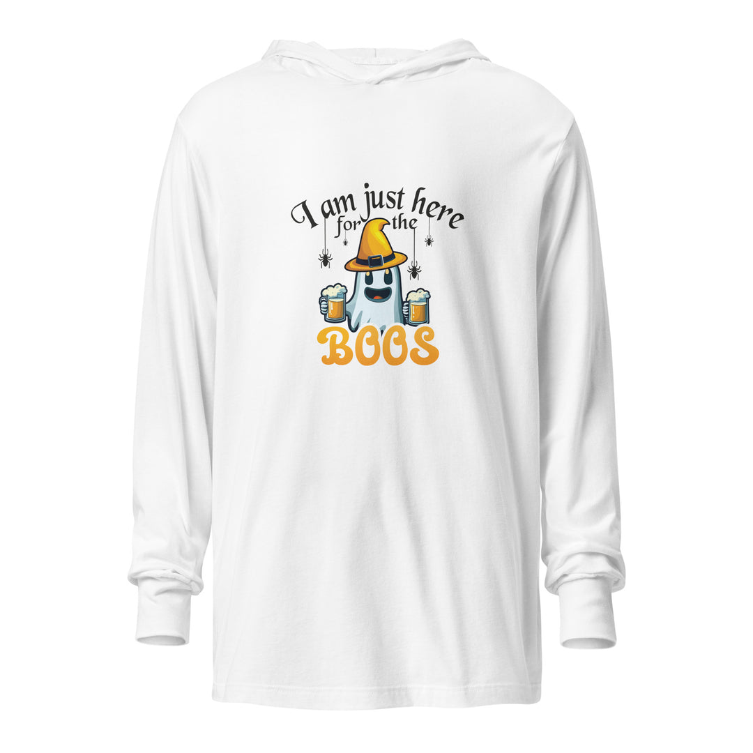 I'm Here For The Boos - Unisex hooded long-sleeve tee