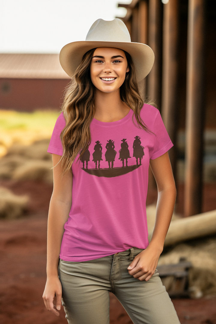 Cowboy Silhouette - Women's Relaxed T-Shirt