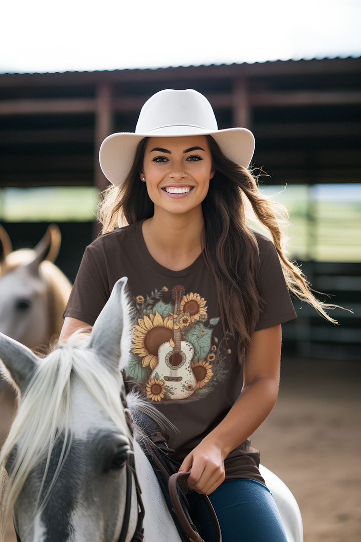 Sunflower Guitar - Women's Softstyle Tee