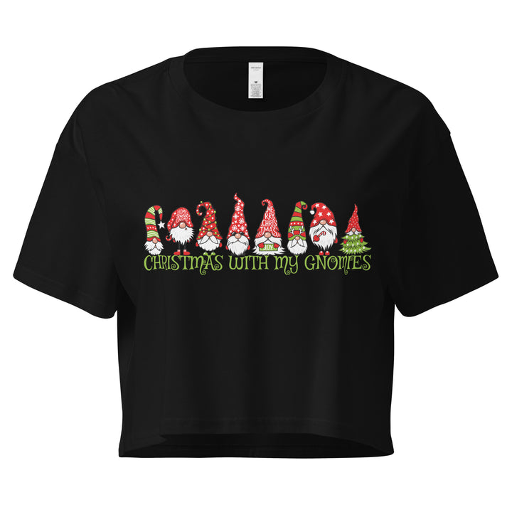 Christmas With My Gnomies - Women’s crop top