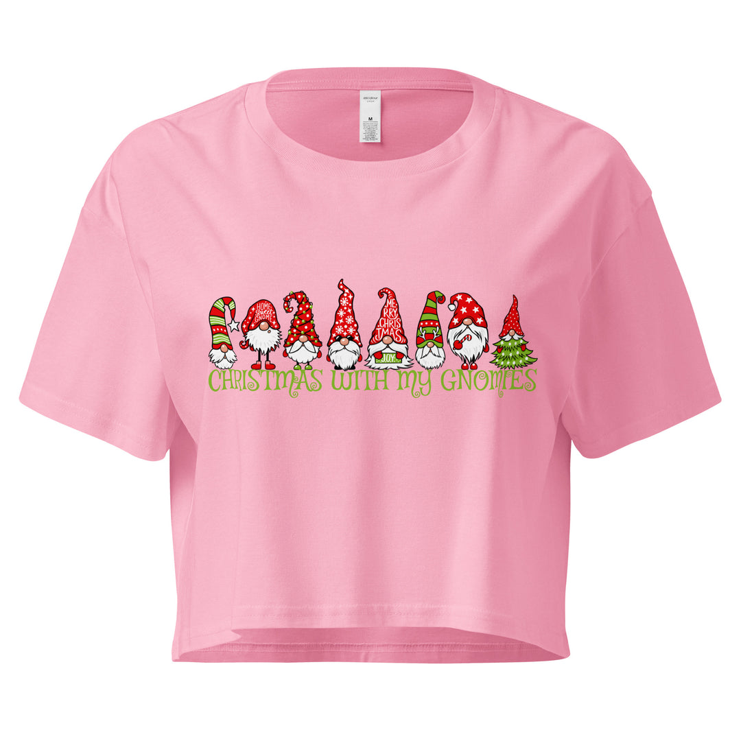Christmas With My Gnomies - Women’s crop top