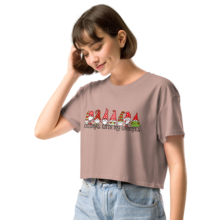 Christmas With My Gnomies - Women’s crop top