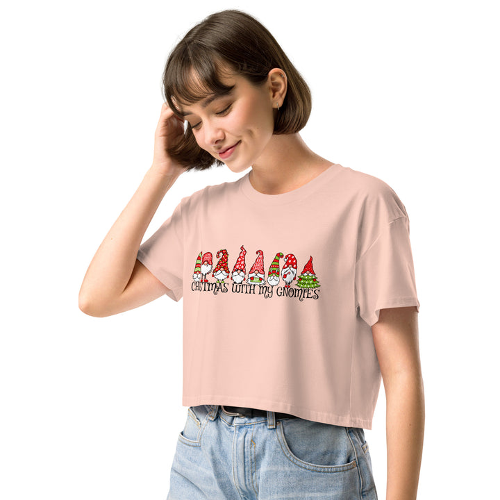 Christmas With My Gnomies - Women’s crop top