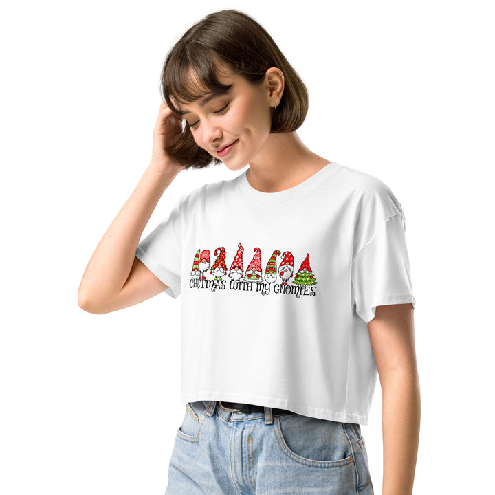 Christmas With My Gnomies - Women’s crop top