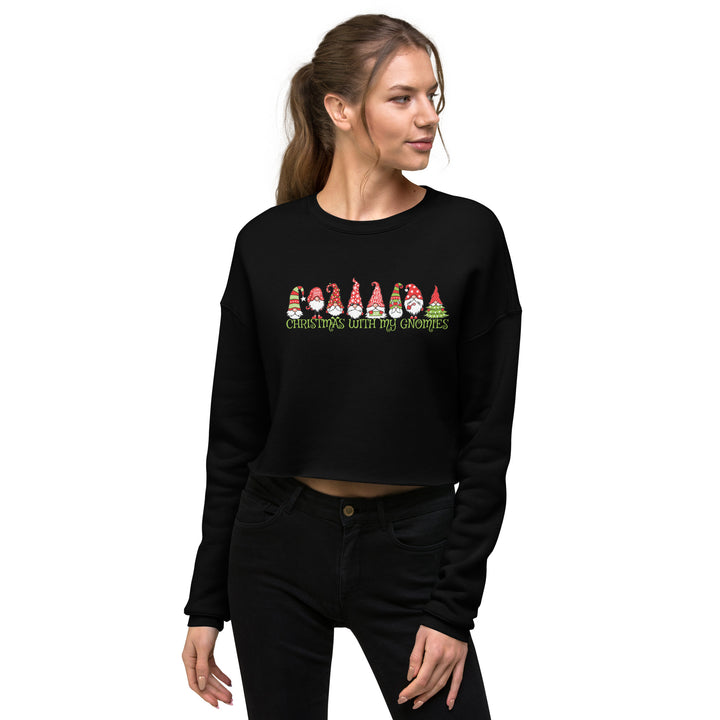 Christmas With My Gnomies - Crop Sweatshirt