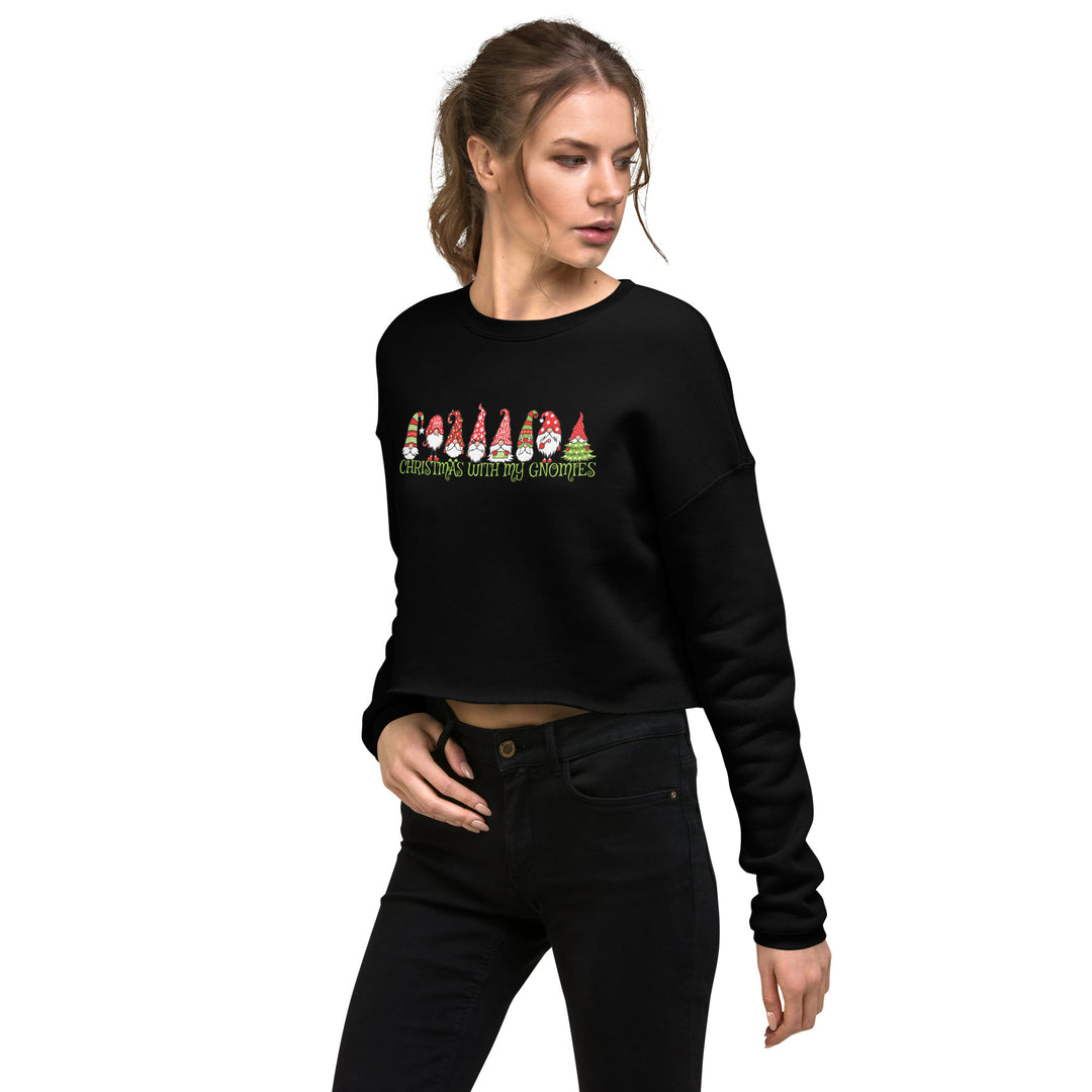 Christmas With My Gnomies - Crop Sweatshirt