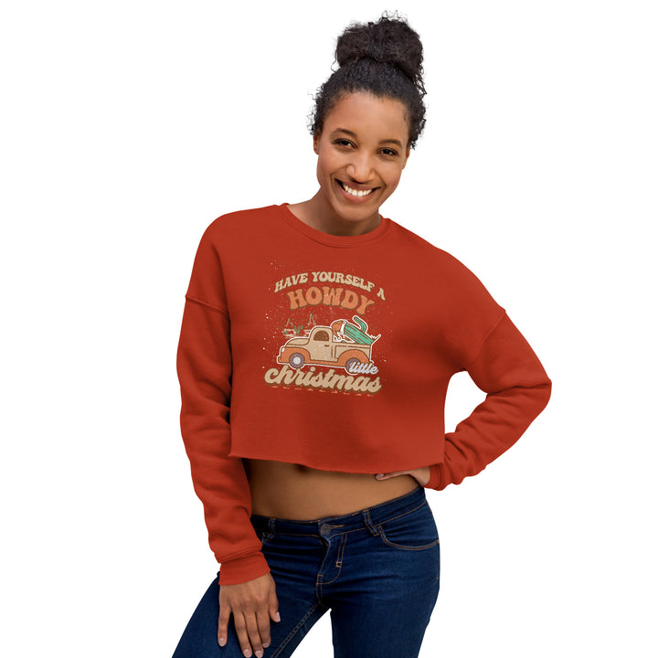 Howdy Christmas - Crop Sweatshirt