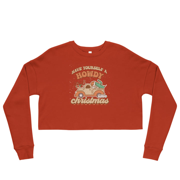 Howdy Christmas - Crop Sweatshirt