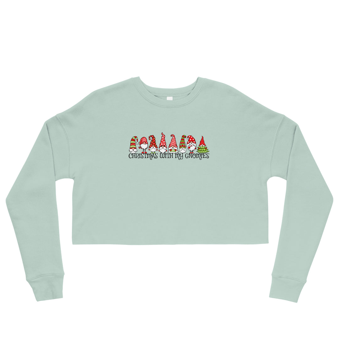 Christmas With My Gnomies - Crop Sweatshirt