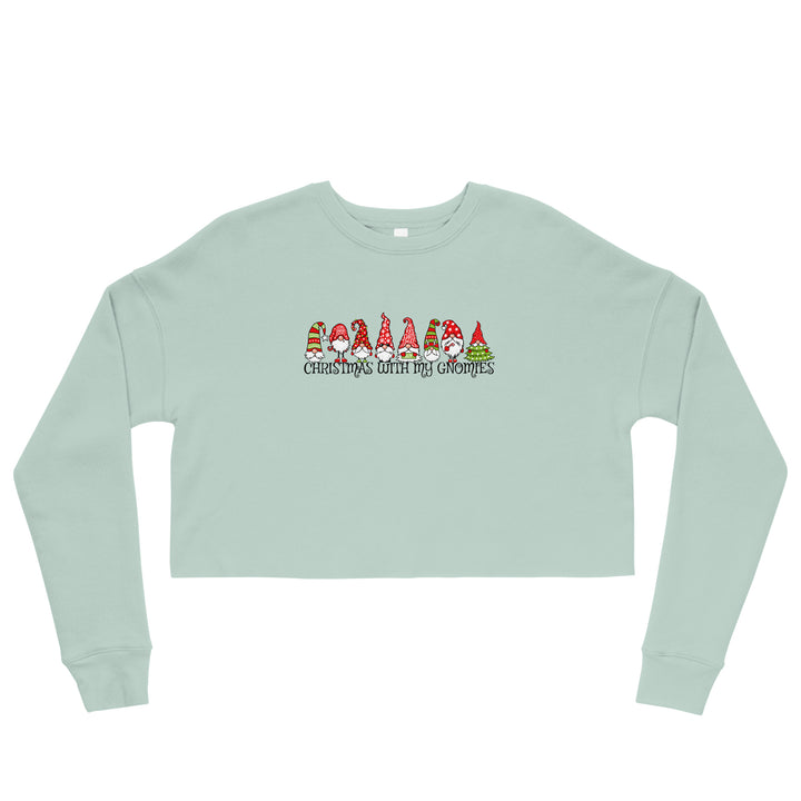 Christmas With My Gnomies - Crop Sweatshirt