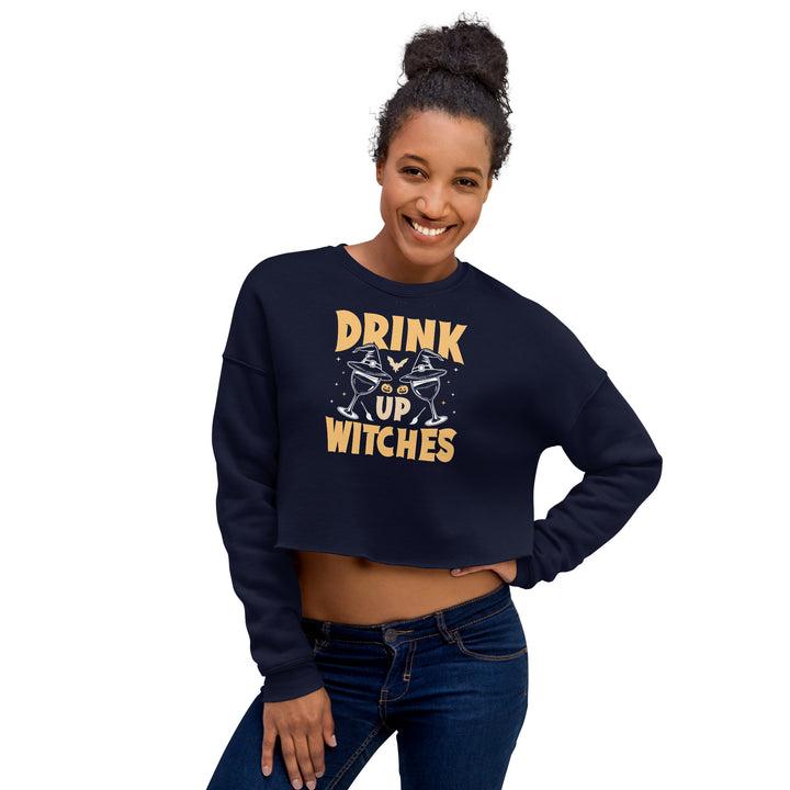 Drink Up Witches - Crop Sweatshirt