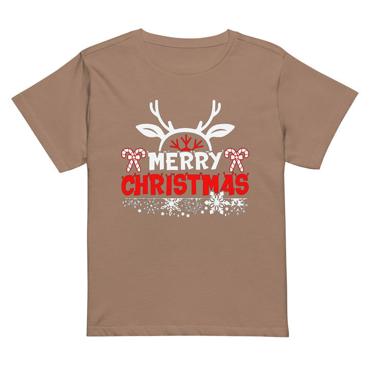 Merry Christmas Antlers - Women’s high-waisted t-shirt