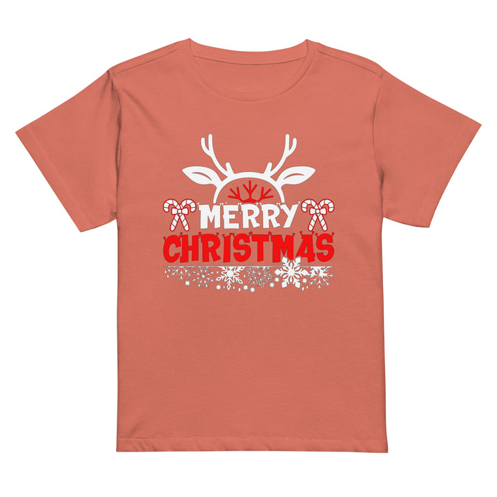 Merry Christmas Antlers - Women’s high-waisted t-shirt