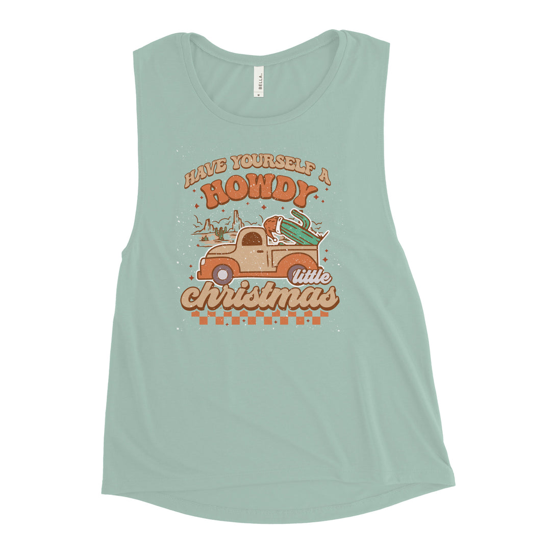 Howdy Christmas - Ladies’ Muscle Tank