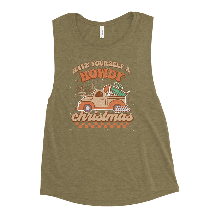 Howdy Christmas - Ladies’ Muscle Tank