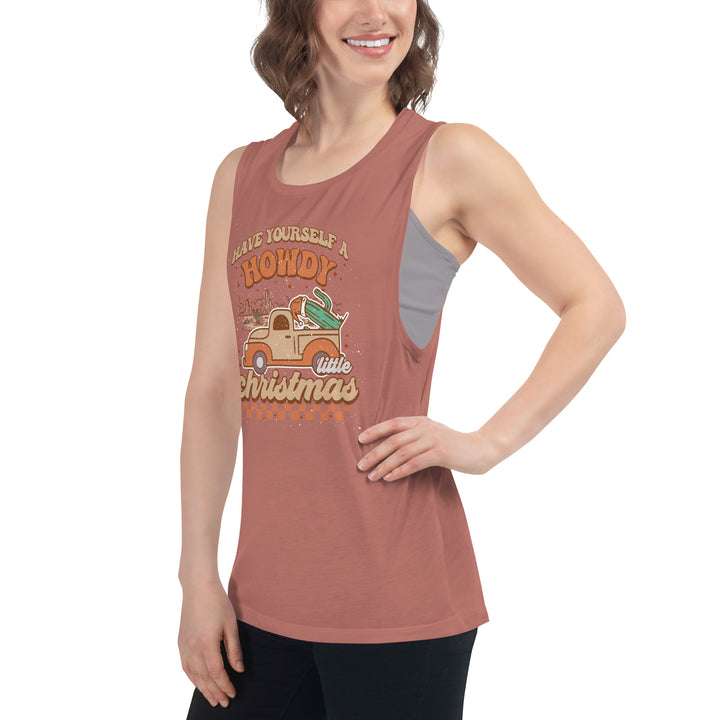 Howdy Christmas - Ladies’ Muscle Tank