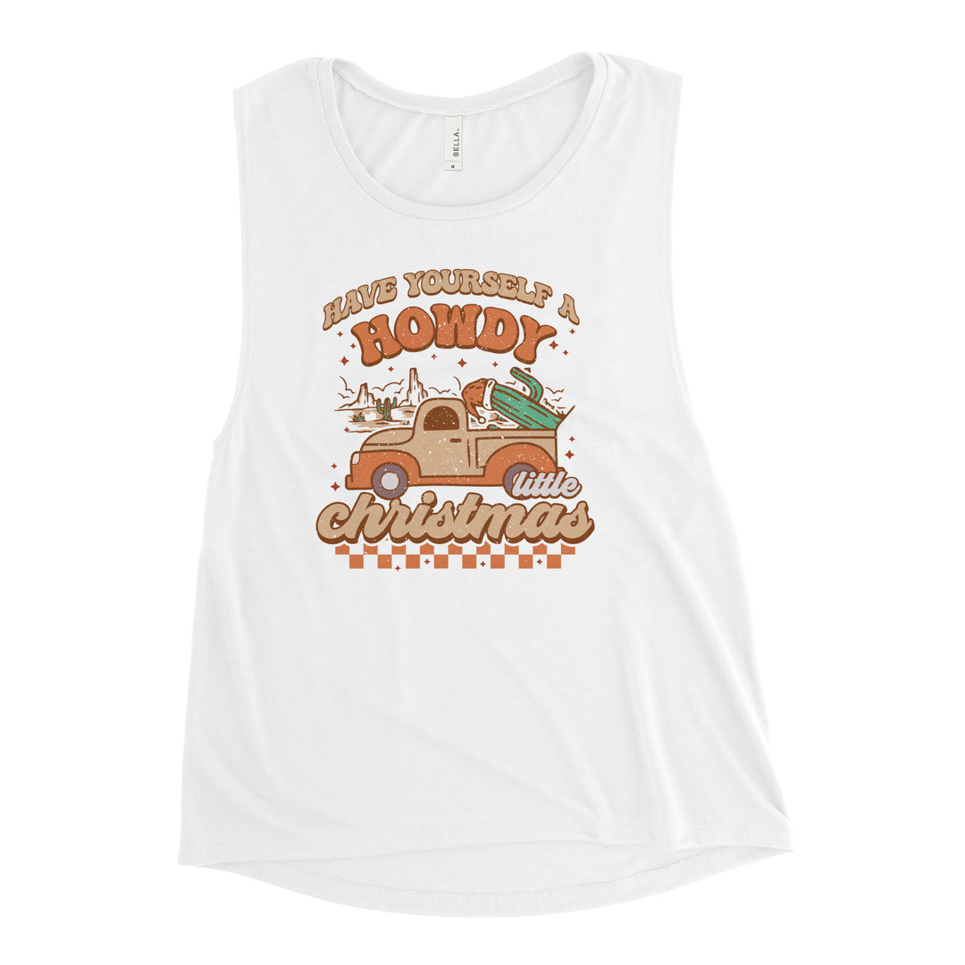 Howdy Christmas - Ladies’ Muscle Tank