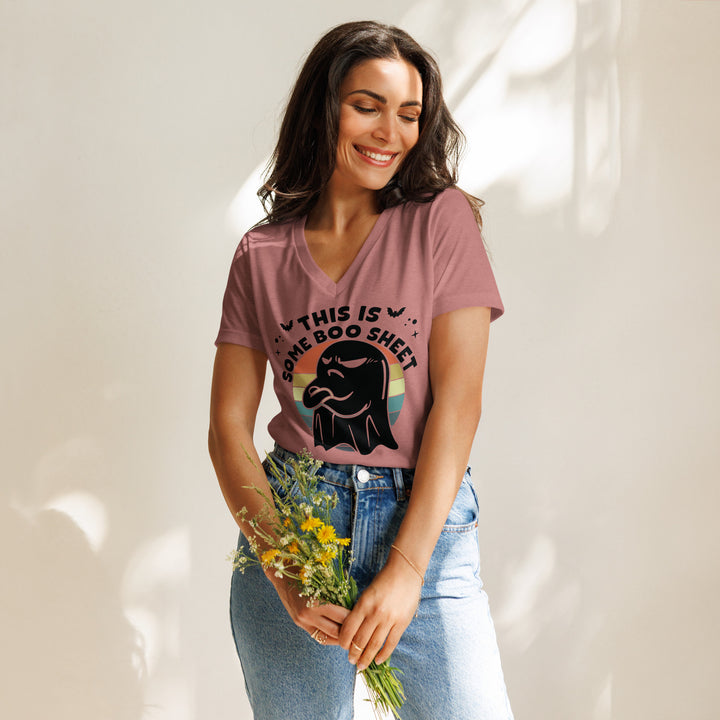 This Is Some Boo Sheet - Women’s relaxed v-neck t-shirt