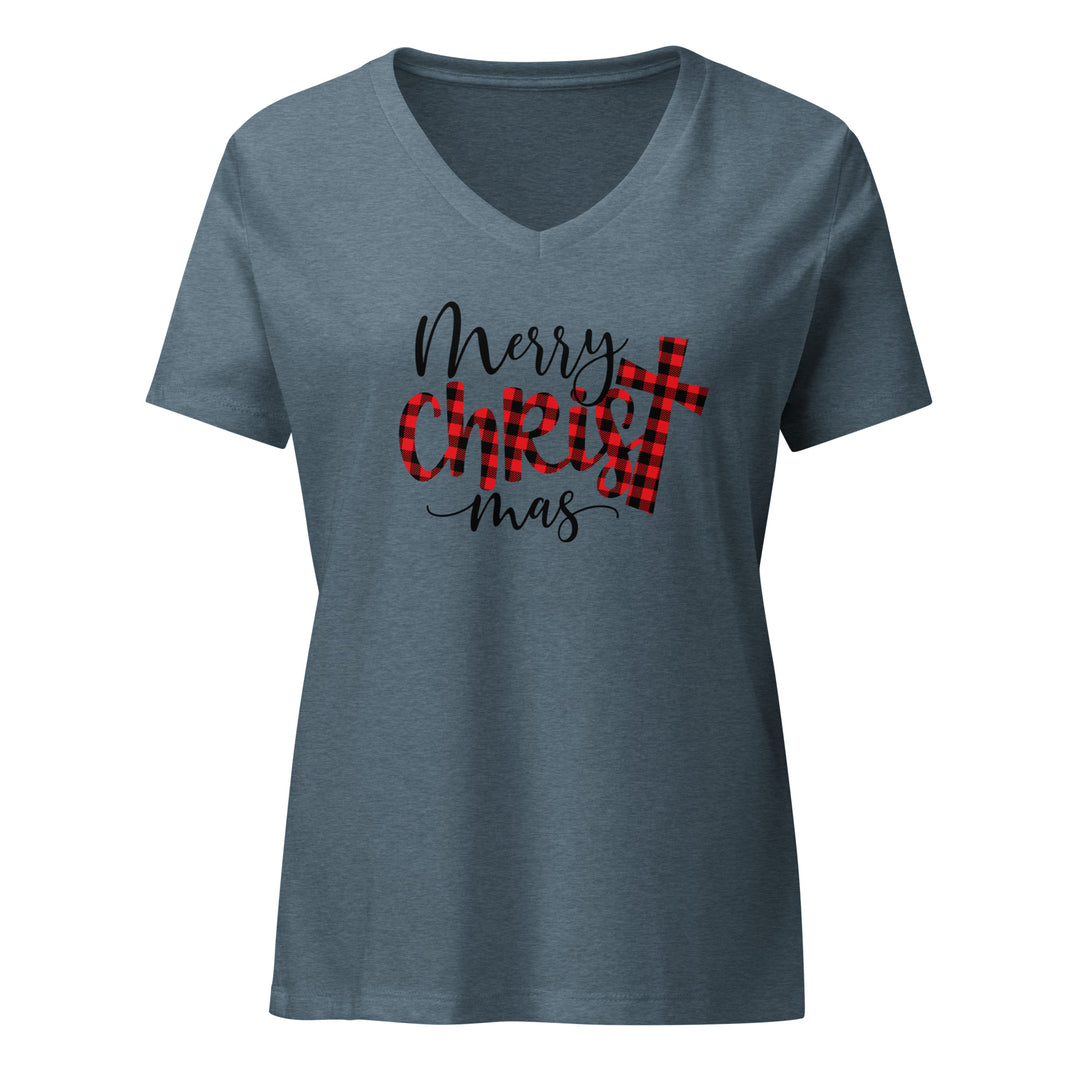 Merry Christ Mas - Women’s relaxed v-neck t-shirt