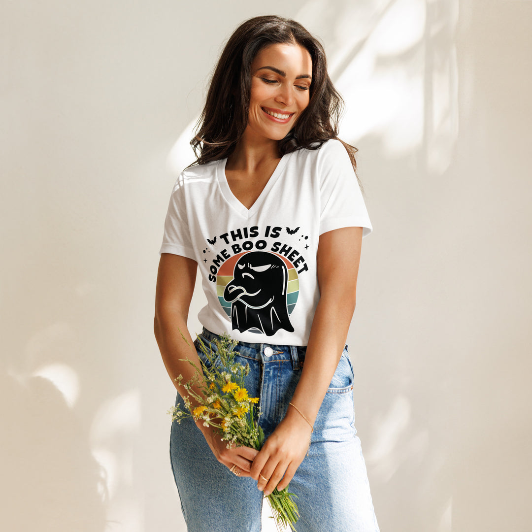 This Is Some Boo Sheet - Women’s relaxed v-neck t-shirt