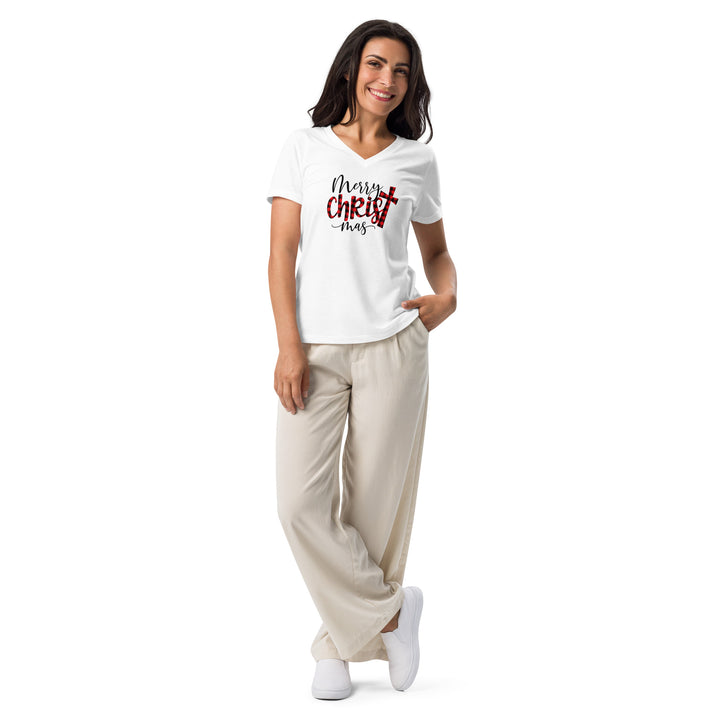 Merry Christ Mas - Women’s relaxed v-neck t-shirt