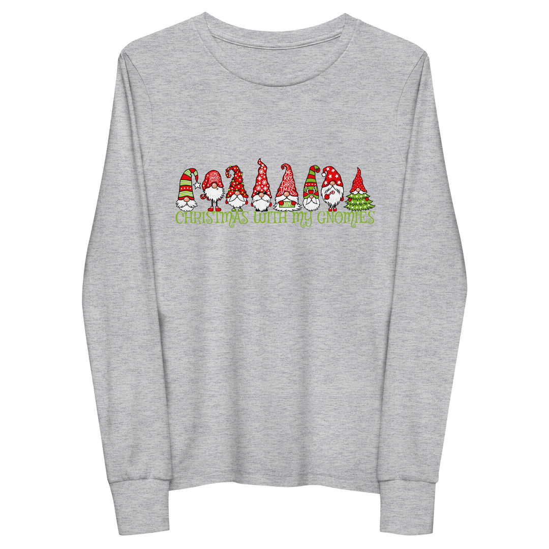 Christmas With My Gnomies - Youth long sleeve tee