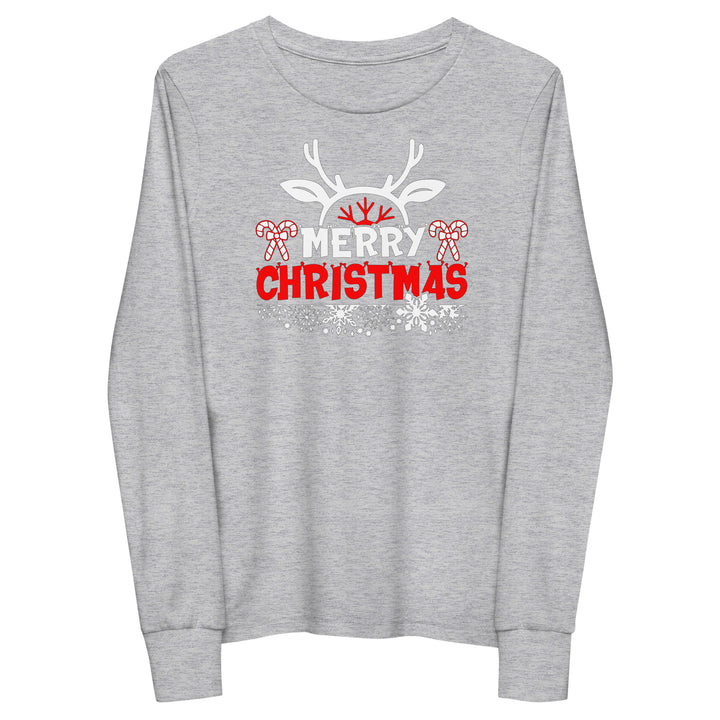 Merry Christmas Antlers - Youth long sleeve tee