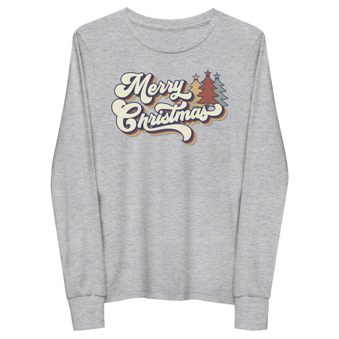 Retro Merry Christmas - Youth long sleeve tee