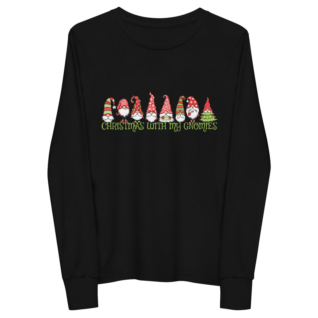 Christmas With My Gnomies - Youth long sleeve tee
