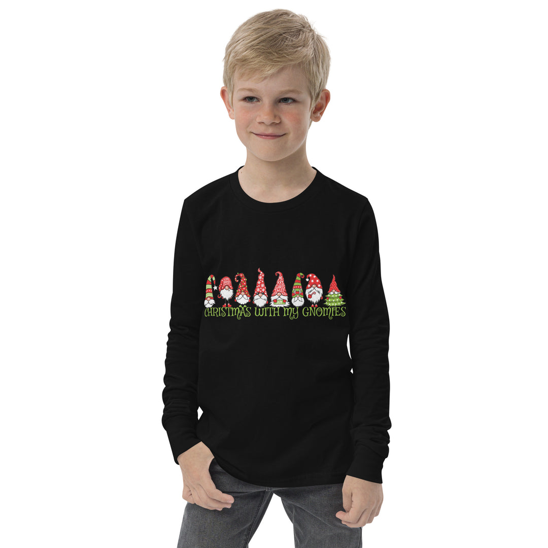 Christmas With My Gnomies - Youth long sleeve tee