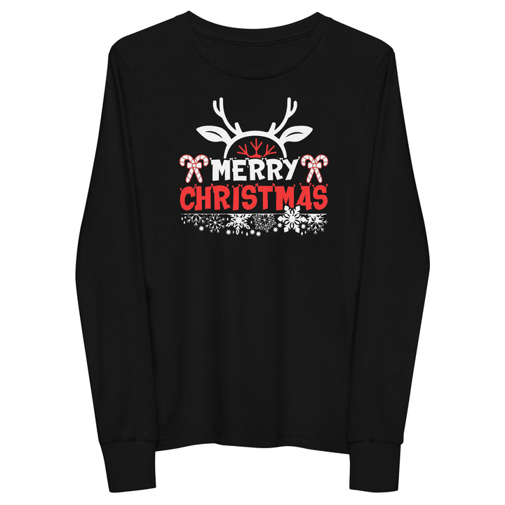 Merry Christmas Antlers - Youth long sleeve tee