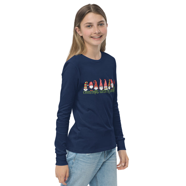 Christmas With My Gnomies - Youth long sleeve tee
