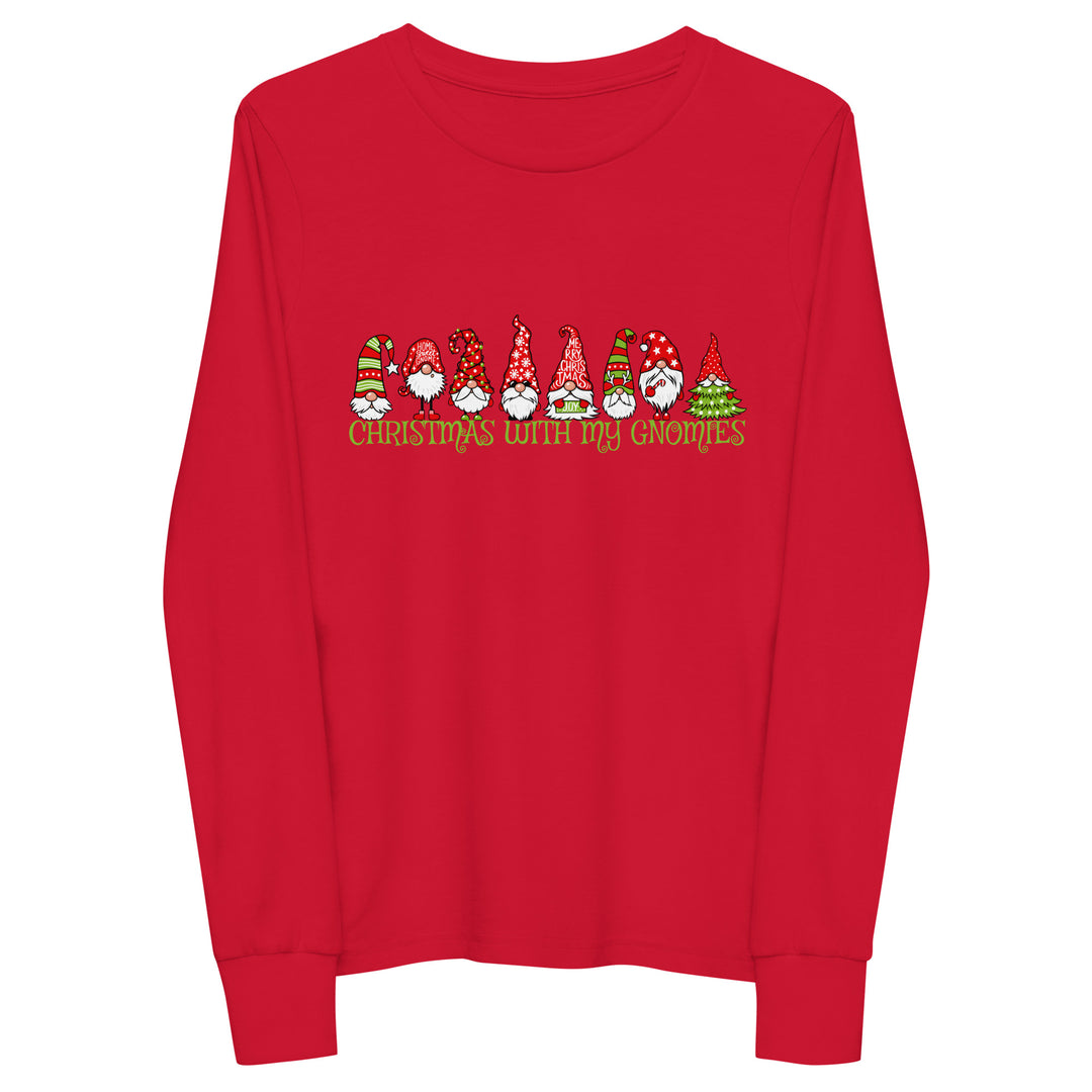Christmas With My Gnomies - Youth long sleeve tee