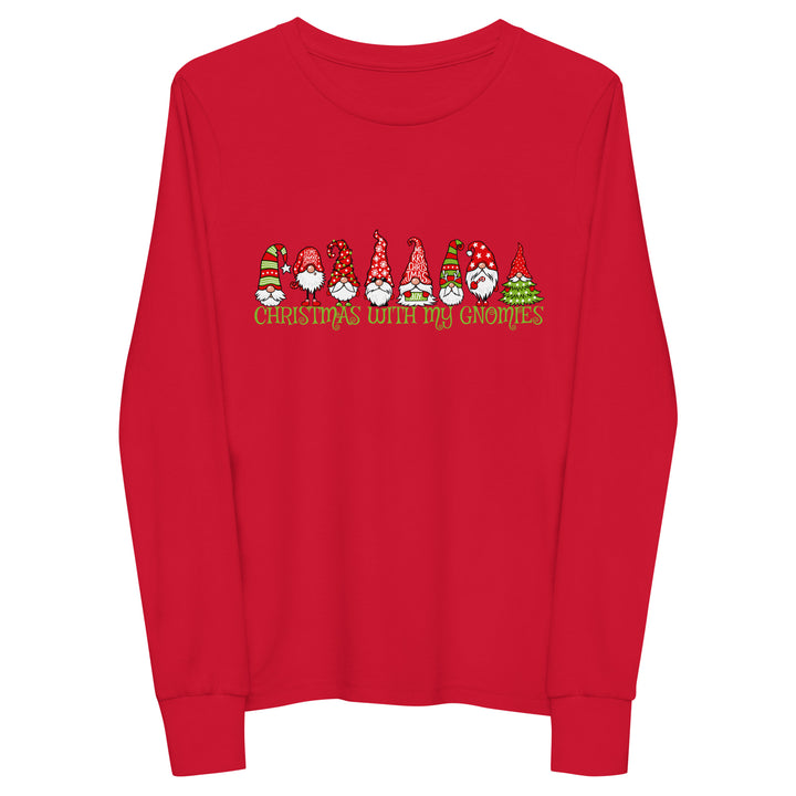 Christmas With My Gnomies - Youth long sleeve tee