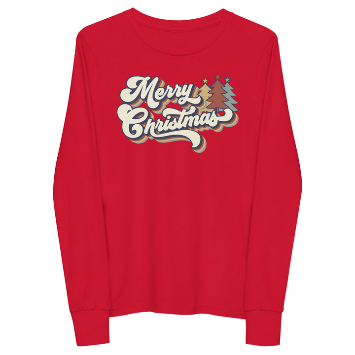 Retro Merry Christmas - Youth long sleeve tee